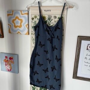 Wild Fable Blue Slip Mini Dress Spaghetti Strap